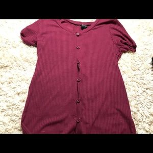 Burgundy top